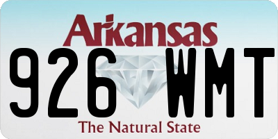 AR license plate 926WMT