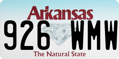 AR license plate 926WMW