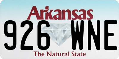 AR license plate 926WNE