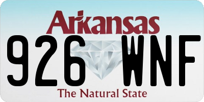 AR license plate 926WNF
