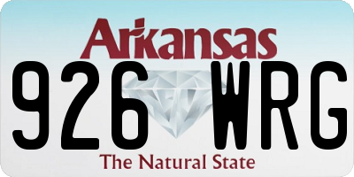 AR license plate 926WRG