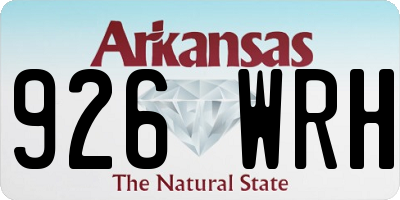 AR license plate 926WRH