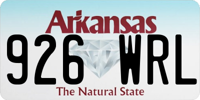 AR license plate 926WRL