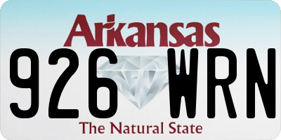 AR license plate 926WRN