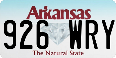 AR license plate 926WRY