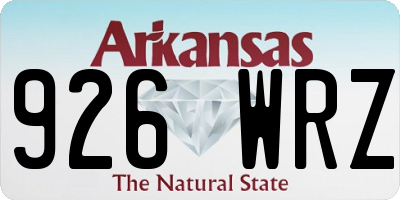 AR license plate 926WRZ