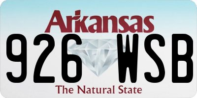 AR license plate 926WSB