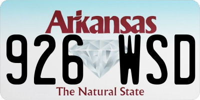 AR license plate 926WSD