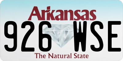 AR license plate 926WSE