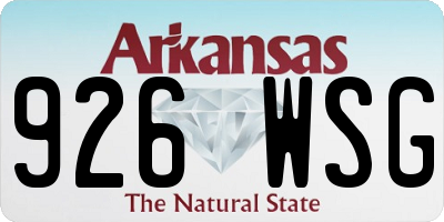 AR license plate 926WSG