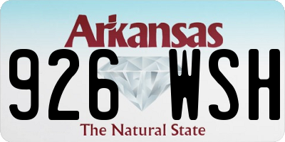 AR license plate 926WSH