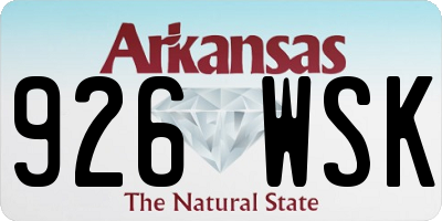 AR license plate 926WSK