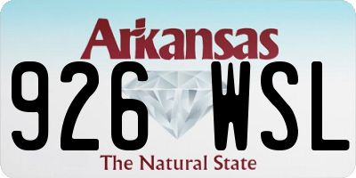 AR license plate 926WSL