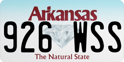 AR license plate 926WSS