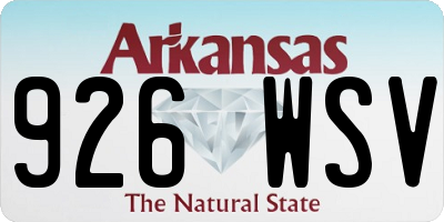 AR license plate 926WSV