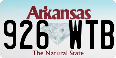 AR license plate 926WTB