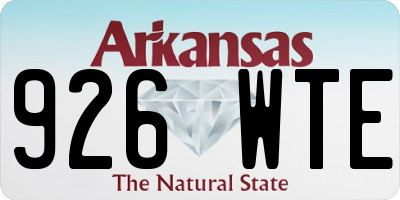 AR license plate 926WTE