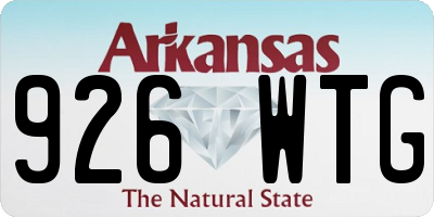 AR license plate 926WTG