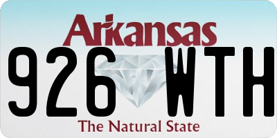 AR license plate 926WTH