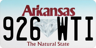 AR license plate 926WTI