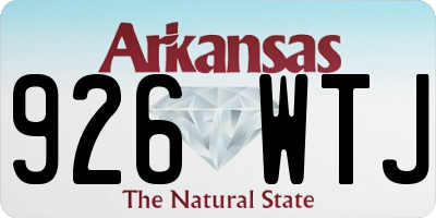 AR license plate 926WTJ