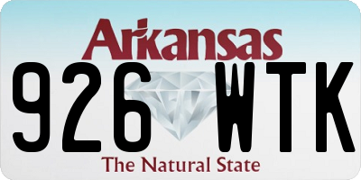 AR license plate 926WTK