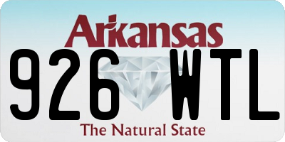 AR license plate 926WTL