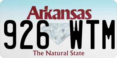 AR license plate 926WTM