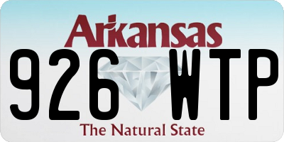 AR license plate 926WTP
