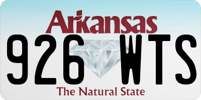 AR license plate 926WTS