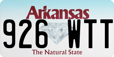 AR license plate 926WTT