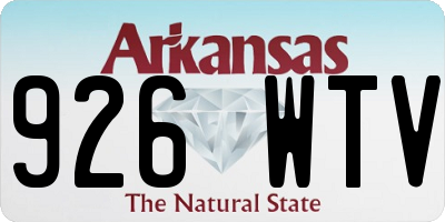 AR license plate 926WTV