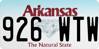 AR license plate 926WTW