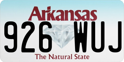 AR license plate 926WUJ
