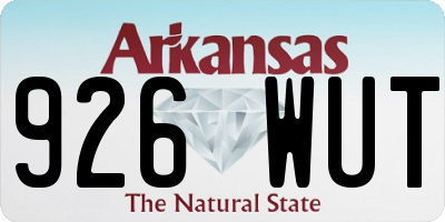 AR license plate 926WUT