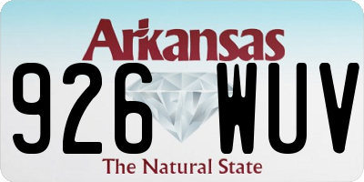 AR license plate 926WUV