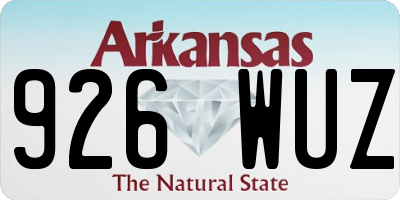 AR license plate 926WUZ