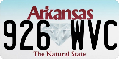 AR license plate 926WVC