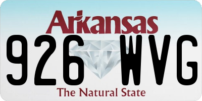 AR license plate 926WVG