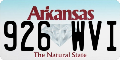 AR license plate 926WVI