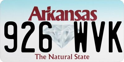 AR license plate 926WVK