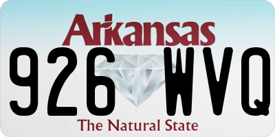 AR license plate 926WVQ