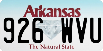 AR license plate 926WVU