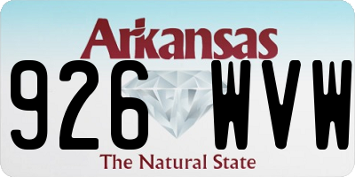 AR license plate 926WVW