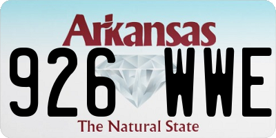 AR license plate 926WWE