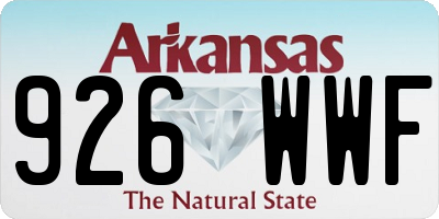 AR license plate 926WWF