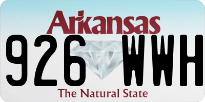 AR license plate 926WWH