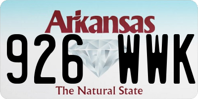 AR license plate 926WWK