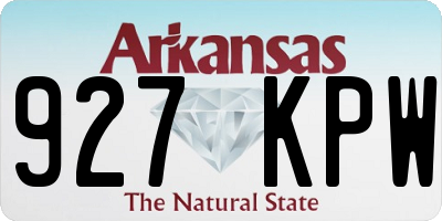 AR license plate 927KPW