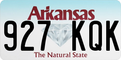 AR license plate 927KQK